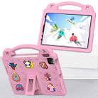 Handle Kickstand Children EVA Shockproof Tablet Case For iPad Air 2020 / 2022 10.9(Pink) - 2