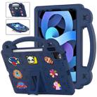 Handle Kickstand Children EVA Shockproof Tablet Case For iPad Air 2020 / 2022 10.9(Navy Blue) - 1