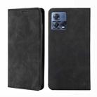 For Motorola Edge S30 Pro 5G/Edge 30 Fusion Skin Feel Magnetic Horizontal Flip Leather Phone Case(Black) - 1