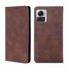 For Motorola Edge X30 Pro 5G/Edge 30 Ultra Skin Feel Magnetic Horizontal Flip Leather Phone Case(Dark Brown) - 1