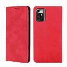 For ZTE Blade A72 5G Skin Feel Magnetic Horizontal Flip Leather Phone Case(Red) - 1