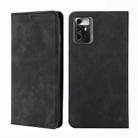 For ZTE Blade A72 5G Skin Feel Magnetic Horizontal Flip Leather Phone Case(Black) - 1