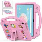 For Lenovo Tab M10 X605 / X505 / Tab P10 X705 Handle Kickstand Children EVA Shockproof Tablet Case(Pink) - 1