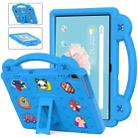 For Lenovo Tab M10 X605 / X505 / Tab P10 X705 Handle Kickstand Children EVA Shockproof Tablet Case(Sky Blue) - 1