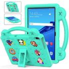 For Huawei MediaPad T5 10.1 Handle Kickstand Children EVA Shockproof Tablet Case(Mint Green) - 1