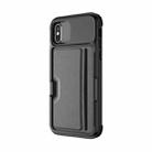 For iPhone XS Max ZM02 Card Slot Holder Phone Case(Black) - 2