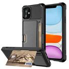 For iPhone 11 ZM02 Card Slot Holder Phone Case (Black) - 1