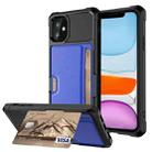 For iPhone 11 ZM02 Card Slot Holder Phone Case (Blue) - 1