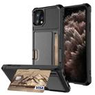 For iPhone 11 Pro Max ZM02 Card Slot Holder Phone Case (Black) - 1