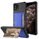 For iPhone 11 Pro Max ZM02 Card Slot Holder Phone Case (Blue) - 1