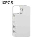 For iPhone 14 10 PCS 2D Blank Sublimation Phone Case(White) - 1