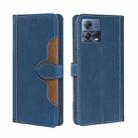 For Motorola Edge S30 Pro 5G/Edge 30 Fusion Skin Feel Magnetic Buckle Leather Phone Case(Blue) - 1