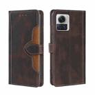 For Motorola Edge X30 Pro 5G/Edge 30 Ultra Skin Feel Magnetic Buckle Leather Phone Case(Brown) - 1