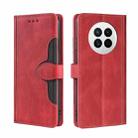 For Huawei Mate 50 Skin Feel Magnetic Buckle Leather Phone Case(Red) - 1