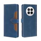 For Huawei Mate 50 Skin Feel Magnetic Buckle Leather Phone Case(Blue) - 1