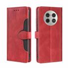 For Huawei Mate 50 Pro Skin Feel Magnetic Buckle Leather Phone Case(Red) - 1
