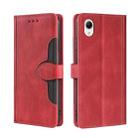 For Samsung Galaxy A23e/A22e Skin Feel Magnetic Buckle Leather Phone Case(Red) - 1