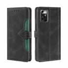 For ZTE Blade A72 5G Skin Feel Magnetic Buckle Leather Phone Case(Black) - 1