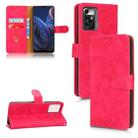 For ZTE Blade A72 5G Skin Feel Magnetic Flip Leather Phone Case(Rose Red) - 1