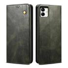 For Samsung Galaxy A04 4G Oil Wax Crazy Horse Texture Leather Phone Case(Green) - 1