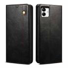 For Samsung Galaxy A04 4G Oil Wax Crazy Horse Texture Leather Phone Case(Black) - 1
