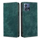 For Motorola Edge S30 Pro 5G/Edge 30 Fusion RFID Anti-theft Brush Magnetic Leather Phone Case(Green) - 1