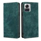 For Motorola Edge X30 Pro 5G/Edge 30 Ultra RFID Anti-theft Brush Magnetic Leather Phone Case(Green) - 1