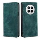 For Huawei Mate 50 RFID Anti-theft Brush Magnetic Leather Phone Case(Green) - 1