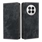 For Huawei Mate 50 RFID Anti-theft Brush Magnetic Leather Phone Case(Black) - 1