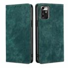 For ZTE Blade A72 5G RFID Anti-theft Brush Magnetic Leather Phone Case(Green) - 1