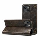 For iPhone 14 Baroque Simple Flip Leather Phone Case (Black) - 1