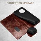 For iPhone 14 Baroque Simple Flip Leather Phone Case (Dark Brown) - 3