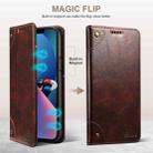 For iPhone 14 Baroque Simple Flip Leather Phone Case (Dark Brown) - 4
