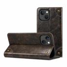 For iPhone 14 Plus Baroque Simple Flip Leather Phone Case (Black) - 1
