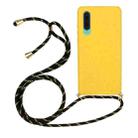 For Huawei P30 Wheat Straw Material + TPU Protective Case with Lanyard(Yellow) - 1