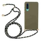 For Huawei P30 Wheat Straw Material + TPU Protective Case with Lanyard(Army Green) - 1