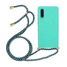 For Huawei P30 Wheat Straw Material + TPU Protective Case with Lanyard(Green) - 1