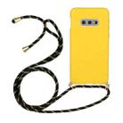 For Galaxy S10e Wheat Straw Material + TPU Protective Case with Lanyard(Yellow) - 1