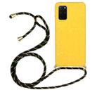 For Galaxy S20 Plus Wheat Straw Material + TPU Protective Case with Lanyard(Yellow) - 1
