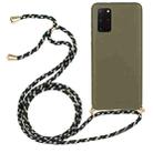 For Galaxy S20 Plus Wheat Straw Material + TPU Protective Case with Lanyard(Army Green) - 1