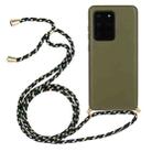 For Galaxy S20 Ultra Wheat Straw Material + TPU Protective Case with Lanyard(Army Green) - 1