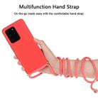For Galaxy S20 Ultra Wheat Straw Material + TPU Protective Case with Lanyard(Red) - 3