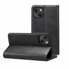 For iPhone 14 Plus Calf Texture Horizontal Flip Leather Phone Case (Black) - 1