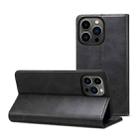 For iPhone 14 Pro Max Calf Texture Horizontal Flip Leather Phone Case (Black) - 1