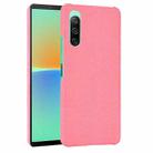 For Sony Xperia 10 IV Shockproof Crocodile Texture PC + PU Case(Pink) - 1