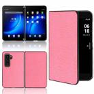 For Microsoft Surface Duo 2 Shockproof Crocodile Texture PC + PU Case(Pink) - 1