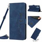 For Tecno Camon 19 Neo Skin Feel Heart Pattern Leather Phone Case with Lanyard(Blue) - 1