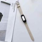 For Xiaomi Mi Band 3 / 4 Genuine Leather Watch Band(White) - 1