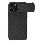 For iPhone 14 Pro Max NILLKIN Synthetic Fiber Camshield Phone Case(Black) - 1