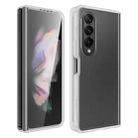 For Samsung Galaxy Z Fold4 Frosted Hard PC Soft TPU Phone Case(Transparent) - 1